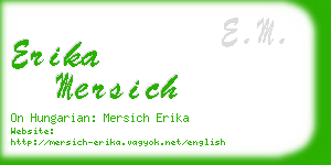 erika mersich business card